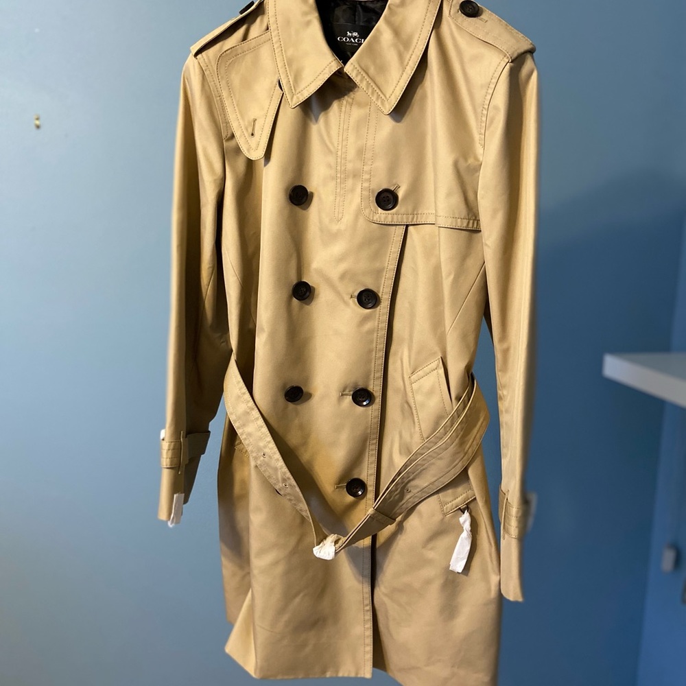 COACH double breasted classic trench coat